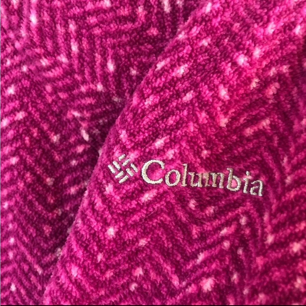 Columbia Arctic Air Printed 1/2 Zip Fuchsia Fleece Pullover Women's Size S - Picture 7 of 14